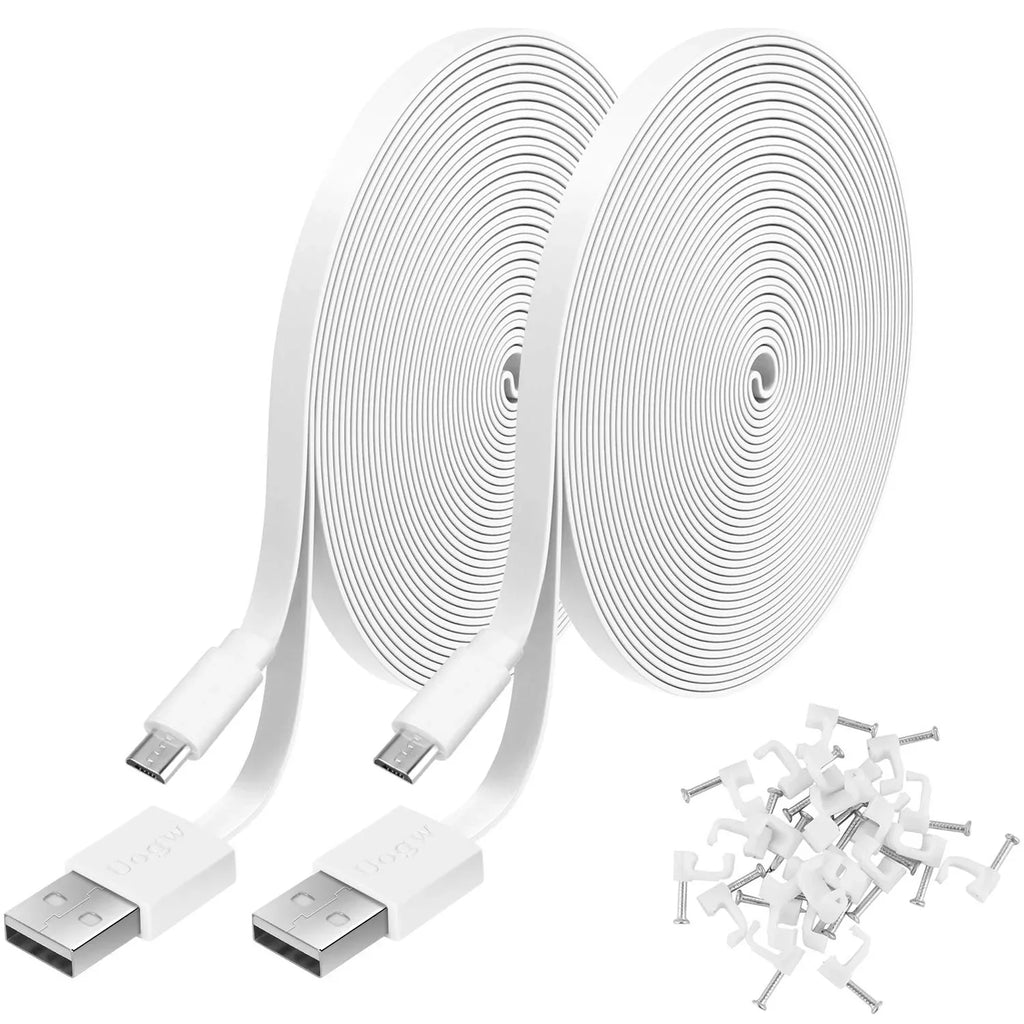 2 to Compatible Home 20FT Wyze Cable v3,Blink,USB Durable Power Pack Extension with Charging USB Camera ro Yi