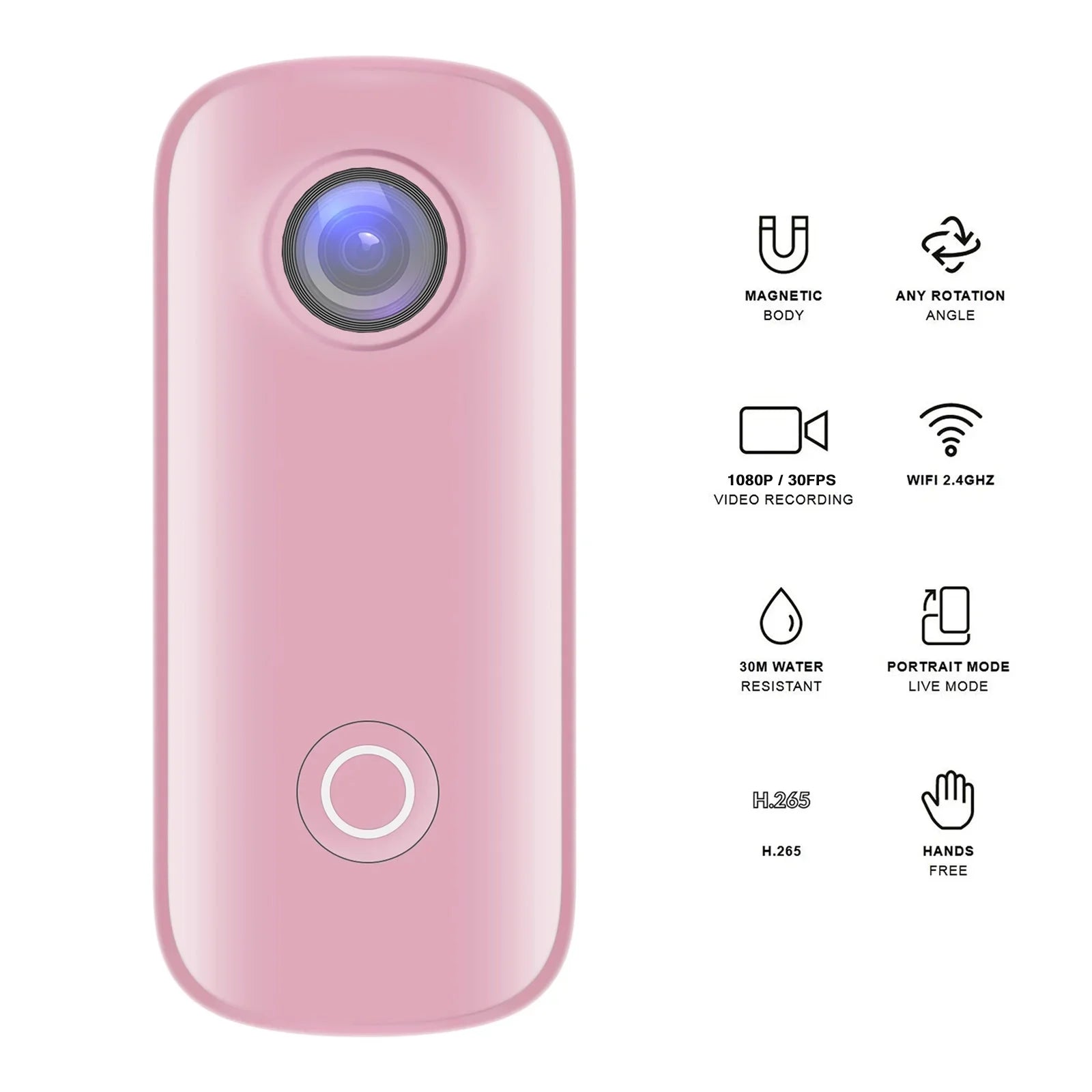 Eryue Video App Built-in Case camera,Waterproof Waterproof Battery Clip 30m Clip Battery Camera Camera Waterproof Camera W1f1 C100 Camera App Clip C100Camera Battery Body