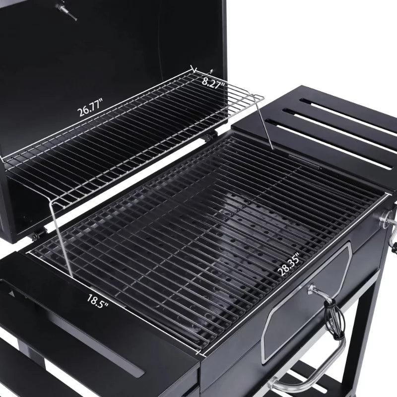 Camping Smoker Charcoal Patio Backyard camping Cooking, USA BBQ Deluxe Grill, Picnic