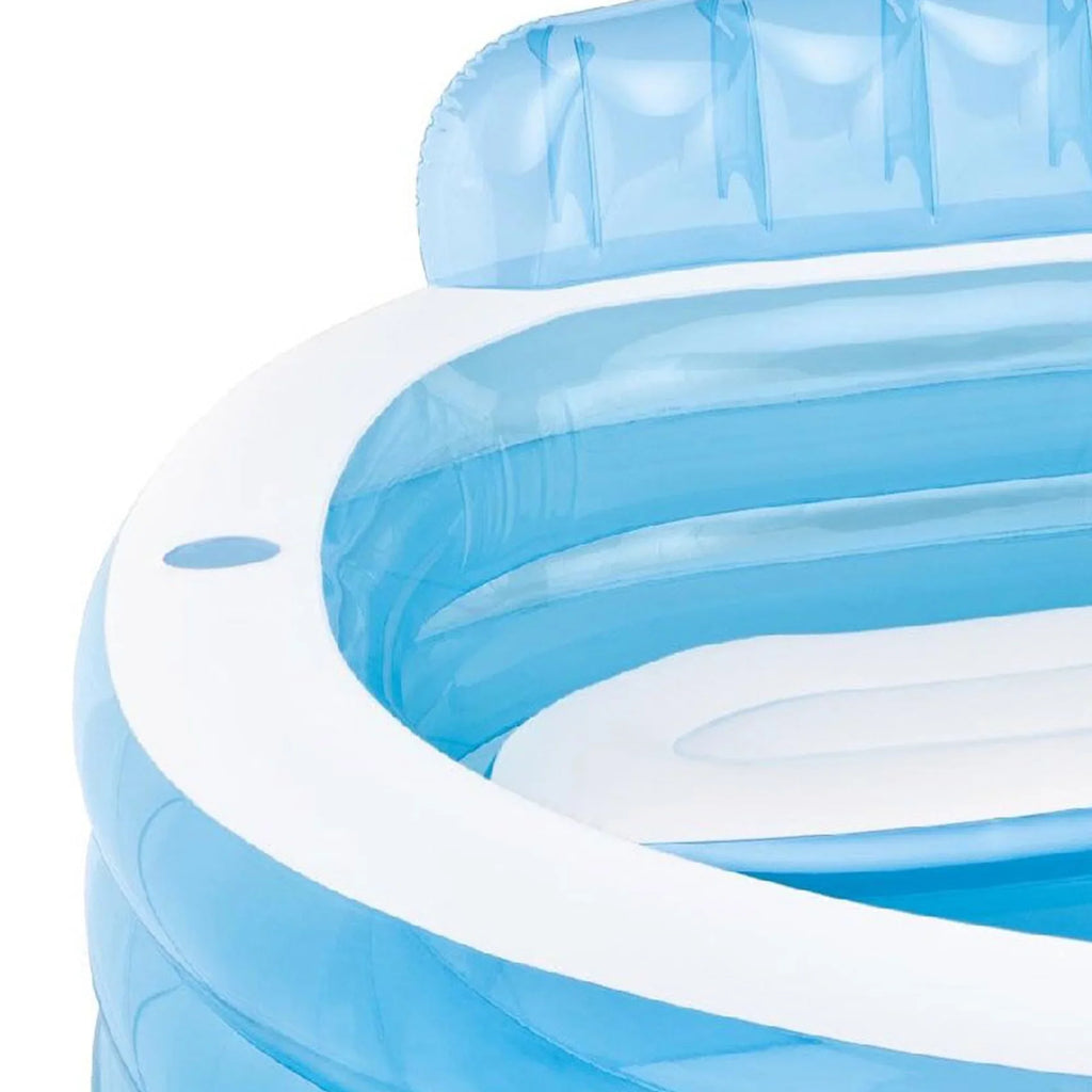 Intex Air Pump 7.08'x 120V w/ Electric 30" Built Pool & Family Lounge Bench In
