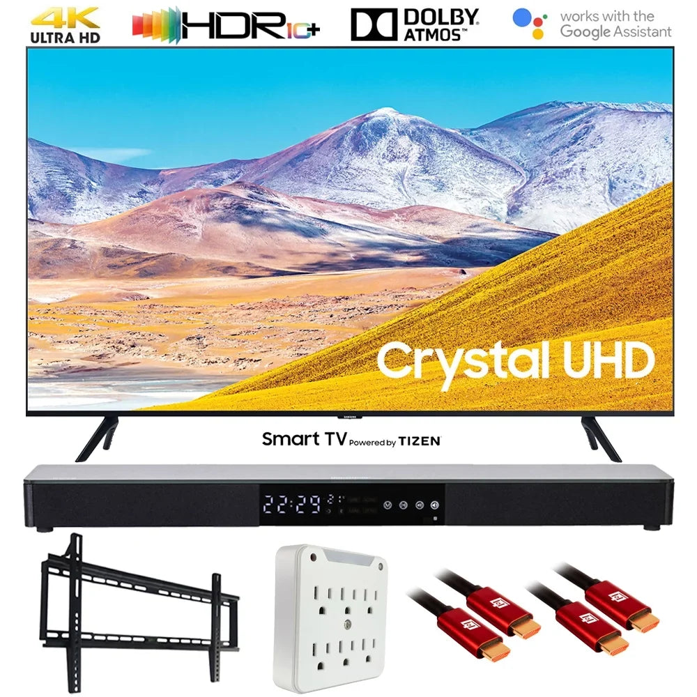 Ultra 85TU8000  Gear TU8000 (2020 Accessory Inch with Smart Wall 85 Home Cable Soundbar, TV HD LED Mount 85" Kit and Bundle 4K (UN85TU8000FXZA Theater HDMI Model) UN85TU8000 Deco TV)