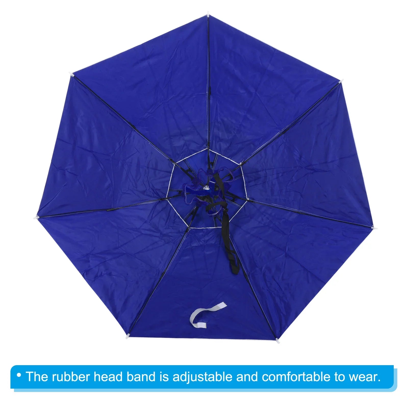 Double Head Fabric Rain Strip, Layer Hat, 37.4" Cap Folding Silver Uxcell OD Oxford Umbrella Sun with