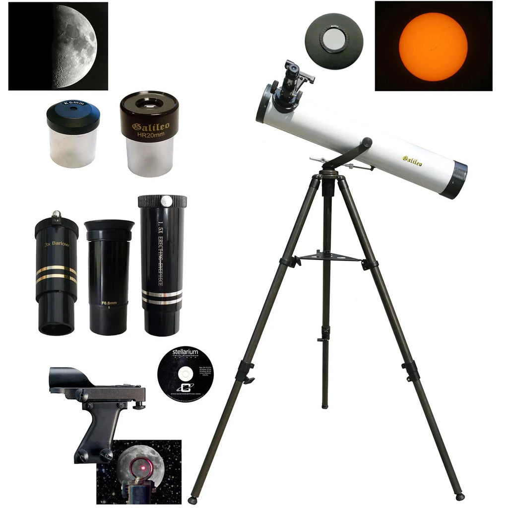 Galileo Filter, 80mm Telescope 800mm Solar w/ White, Reflector x