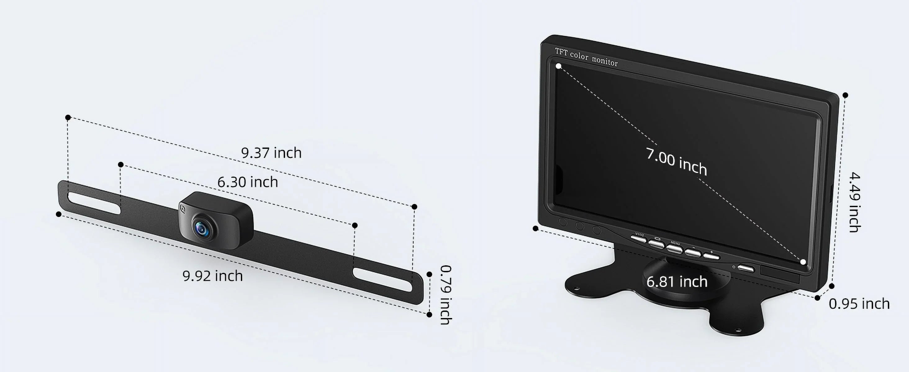 IR IP69 for Backup Inch Camera RV/Trailer/Truck/Van Vision Wireless 7 eRapta HD AWT7 Waterproof 1080P Monitor Night