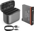 Station with & Battery Charger Charging for 1800mAh x3 Slots Insta360 Misro Card 2 SD Station Capacity, Battery High Camera Channel One