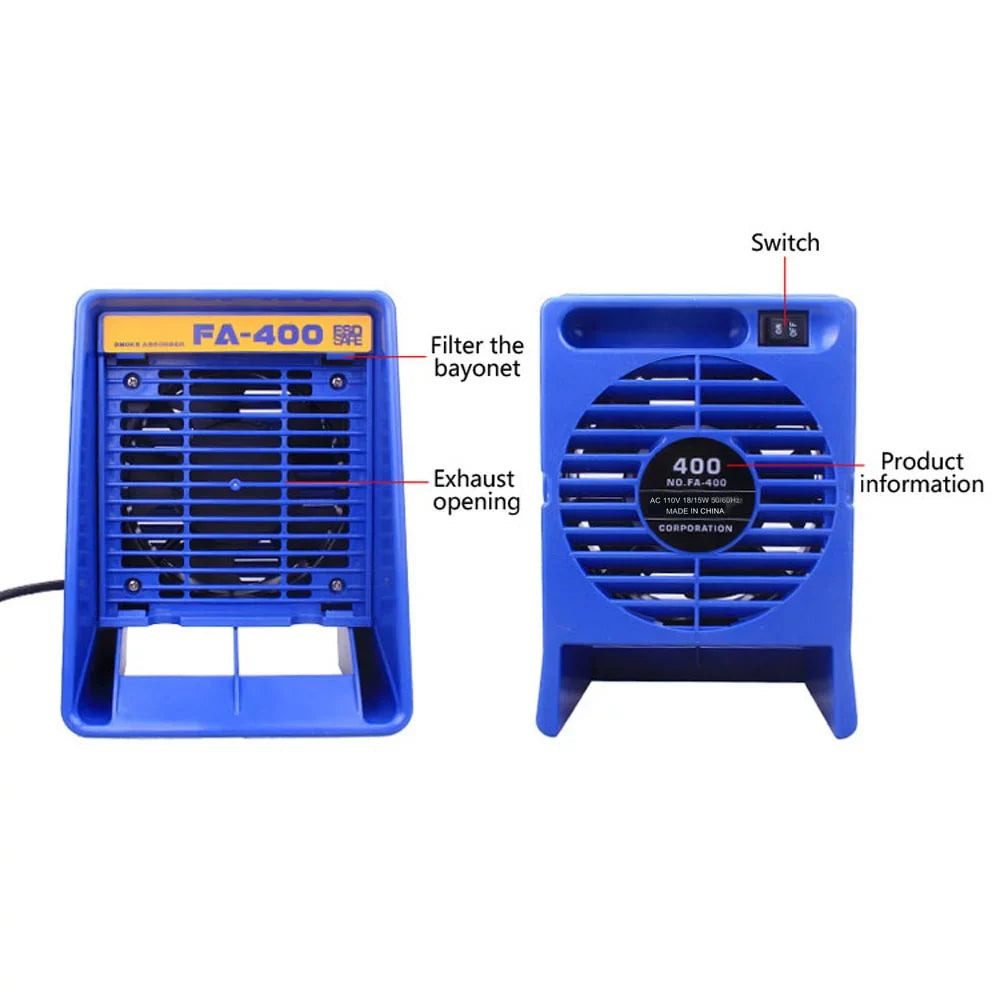 FA-400 Iron Ventilator Solder Workbench Absorber Fume Soldering Smoke for Pinnaco Extractor