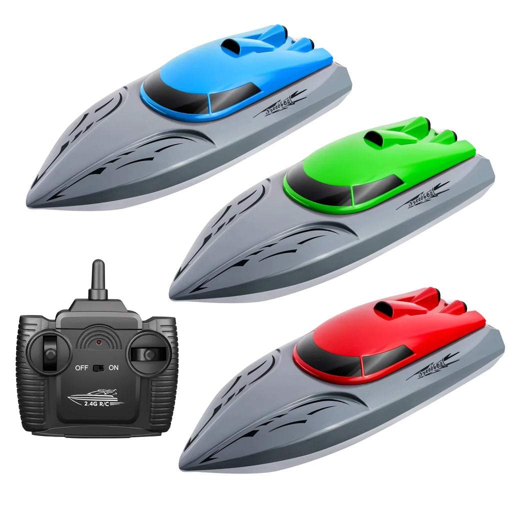 Boat 2.4GHz Boats Remote RC 18km/h High - Speed Control Lakes ALLCACA Pools Blue and Toy Watercraft for