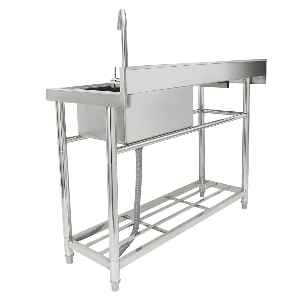 Sink x w/Workbench 39.4 x 19.1 Bowl Utility BENTISM 37.4 Single Prep & in Commercial