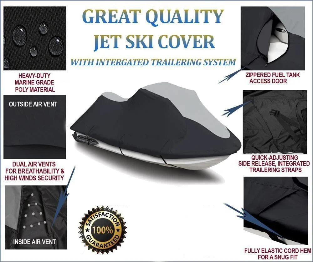 TO 119" 2-3 for Sea-Doo YAMAHA Compatible UP LENGTH Doo for COVER Sea JET SUPER HONDA HEAVY-DUTY Compatible COVER SEAT POLARIS SKI