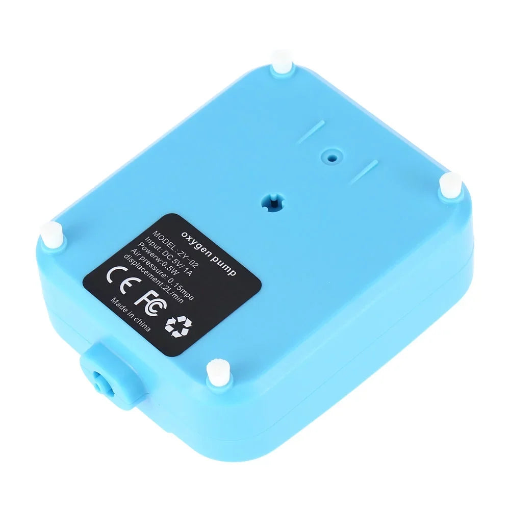 Aquarium Air 1 Pond Stone 2L/min Pump Charging Powered/DC Solar Oxygen Oxygenator Water Tomfoto Airpump with Aerator