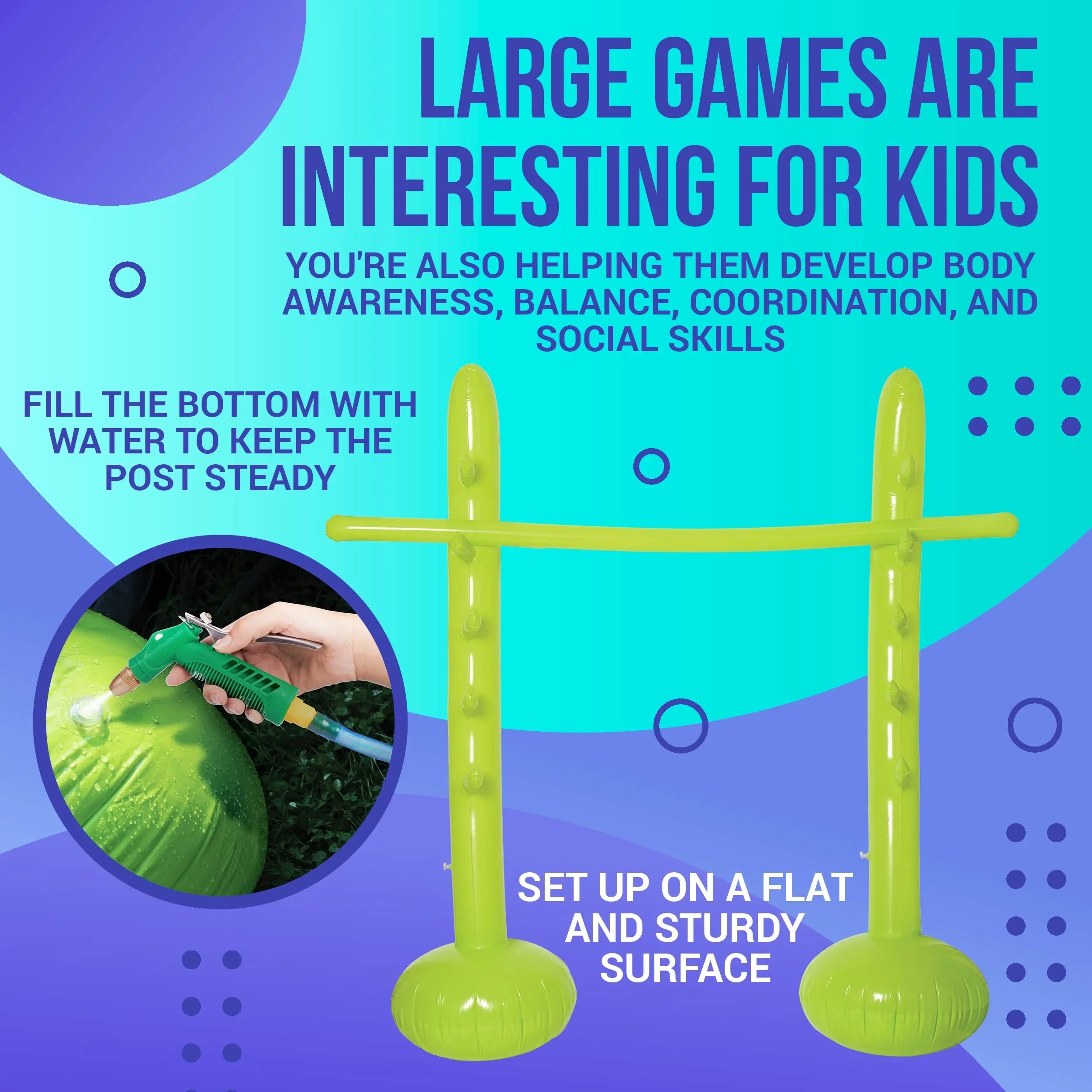 for Games, Kids Inflatable Party Picnic, Kids Birthday Toddler Party - - Limbo Game for Game Toys Beach, Outdoor for Pool Inflatable Kid Indoor Adults, More and for Toys and Limbo Games for and Adults