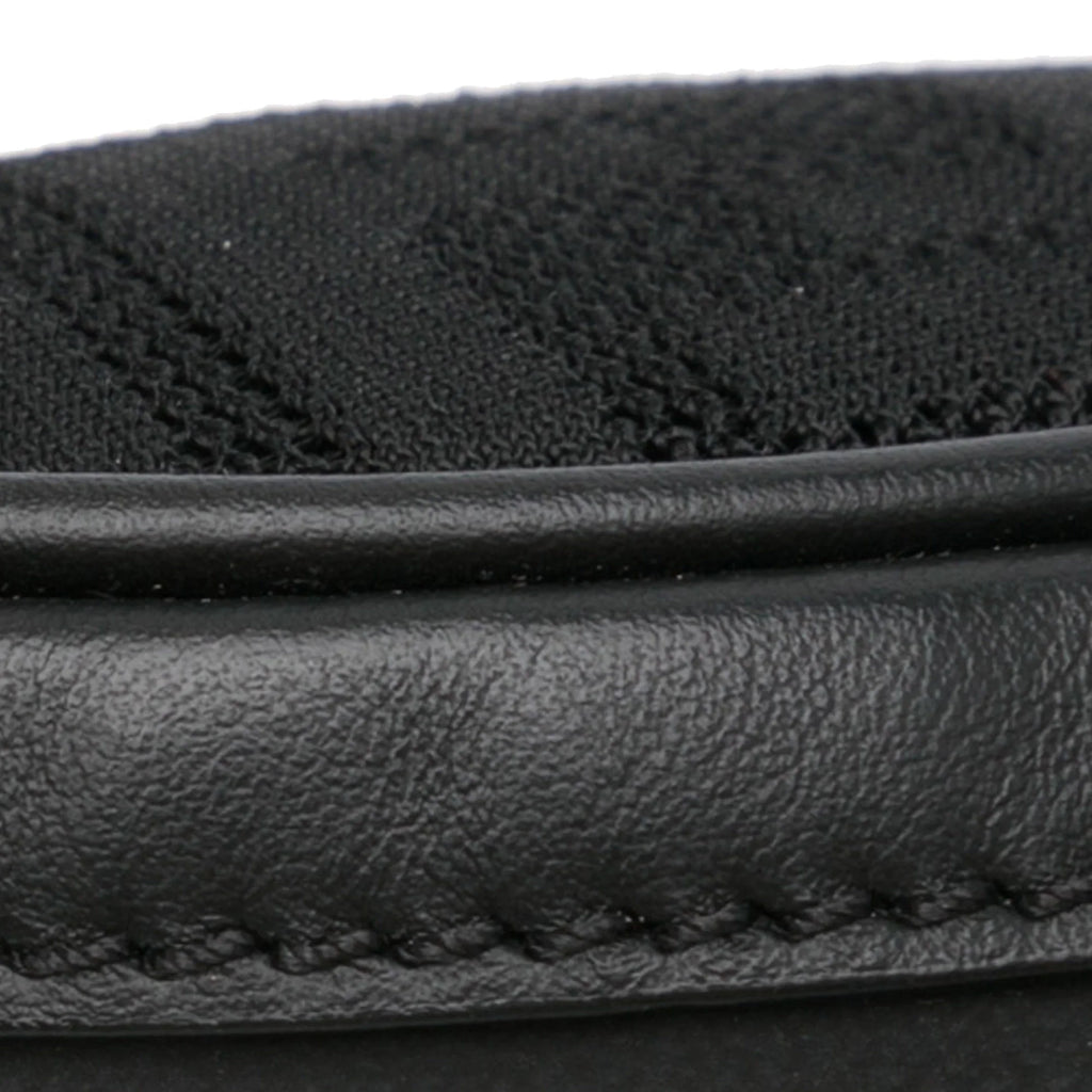 Fabric Unisex Authenticated (Good) Pre-Owned Pocket Black Bag Knit Neoprene FF Perforated Belt Fendi Vitello Grace