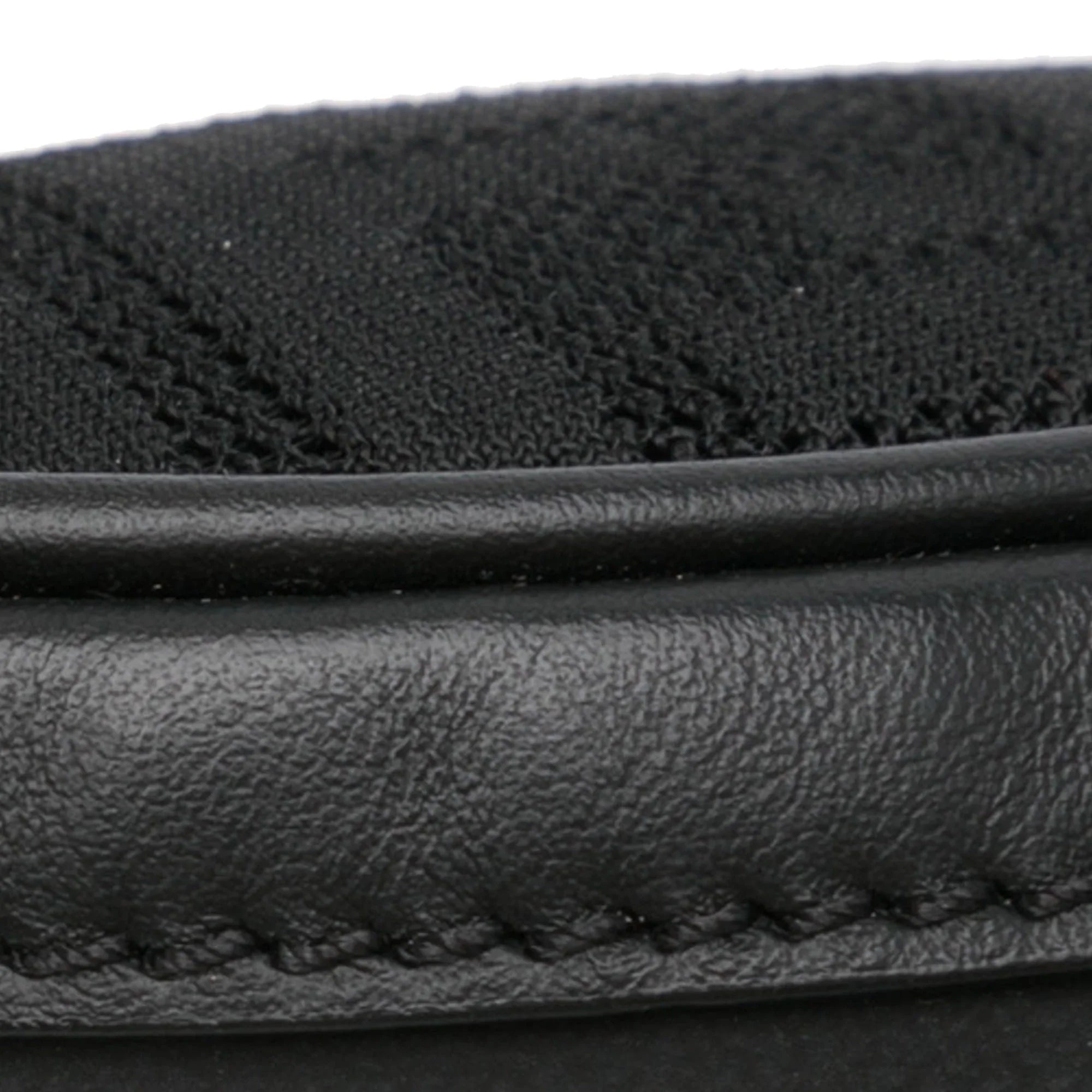 Fabric Unisex Authenticated (Good) Pre-Owned Pocket Black Bag Knit Neoprene FF Perforated Belt Fendi Vitello Grace