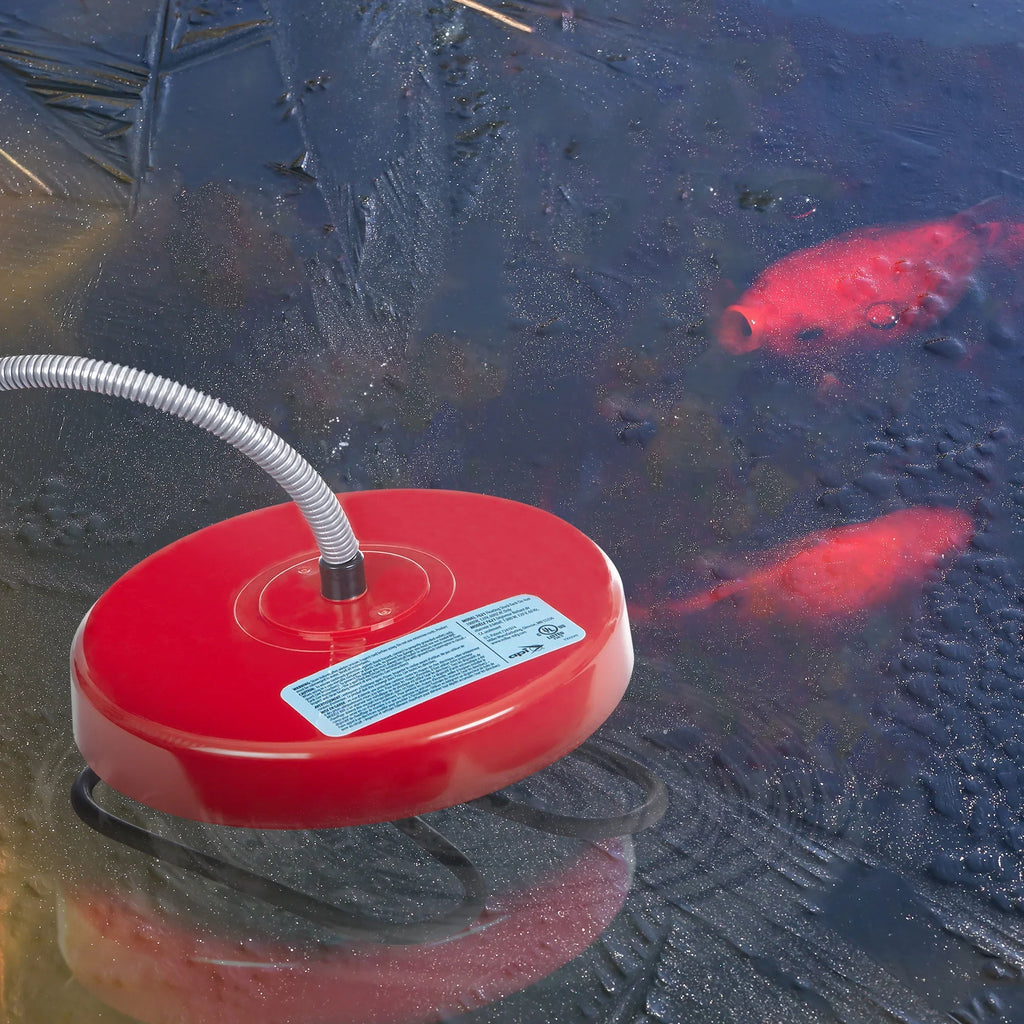 Thermostatic Tank Winter Red Floating & API Heater, Stock 1000 Deicer Watt