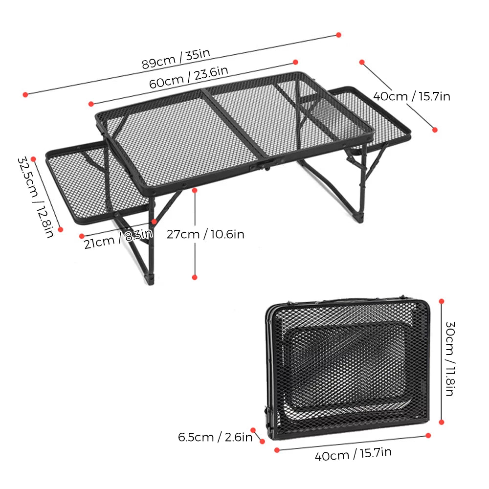 and Food Compact Picnics Table, Camping, for and Folding Essential Portable, Station OWSOO Prep