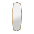 "Elegante Octagonale Wandspiegel met Gouden Rand"