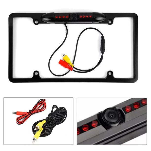 JVC Backup for KWV830BT License Camera Rearview KW-V830BT Plate Frame Black