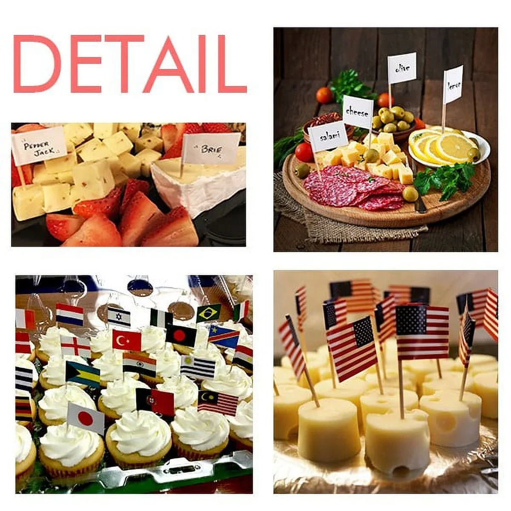 Picks Texture Rib Meat Chop Food Tootick Cupcake Flags Party Raw Celebration