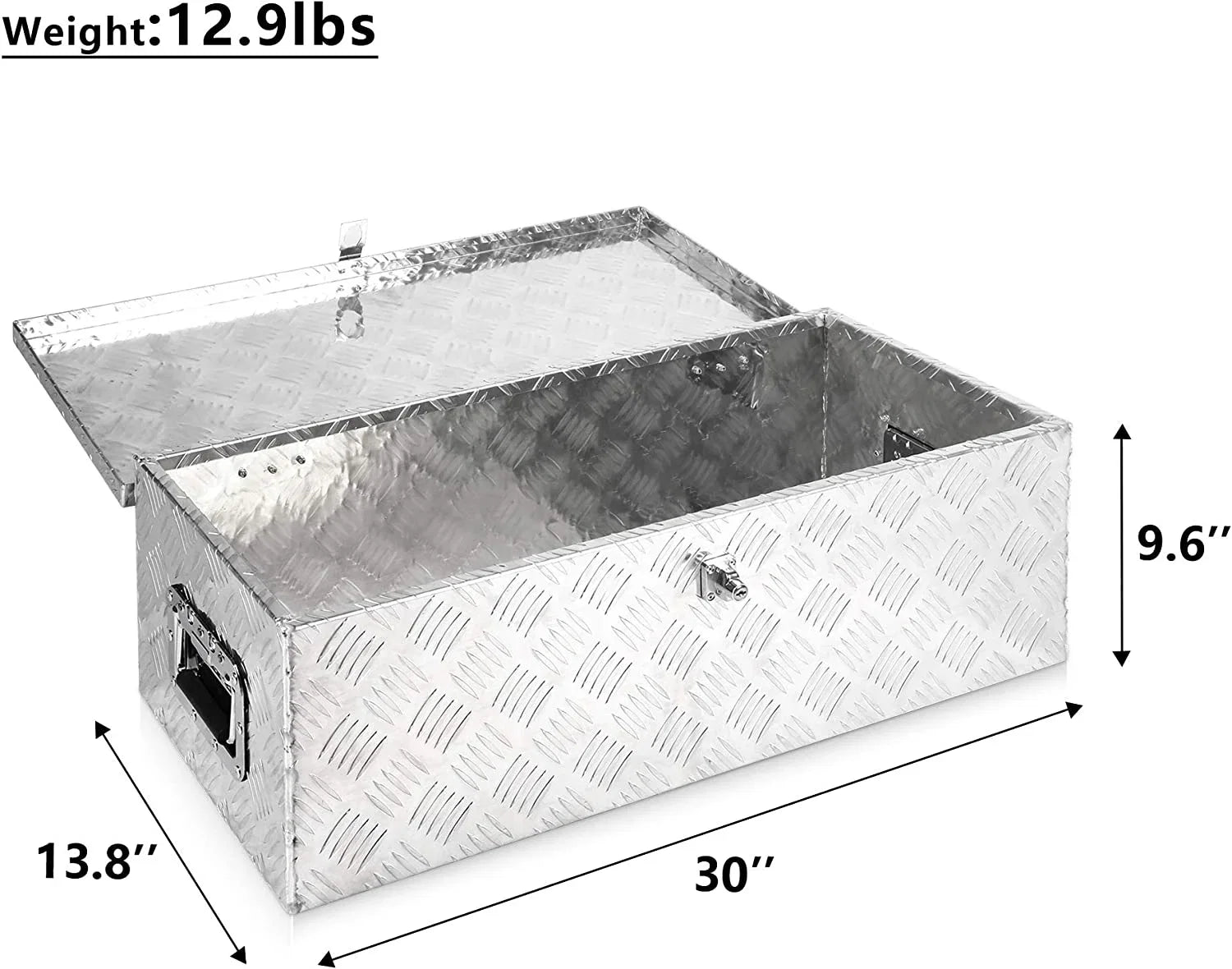 Truck Duty Box Silver Storage of Heavy Aluminum Truck 30'' w/Lock Bed Pickup Boxes Tool Tool for