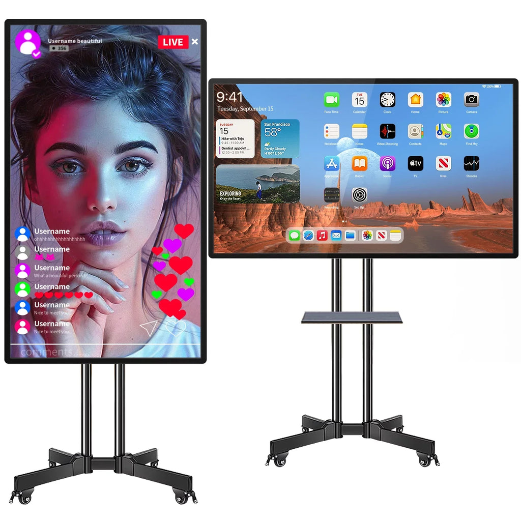 43 Whiteboard, Android for Inch Interactive Electronic iOS Mirroring Live inclued) Whiteboard, and Display for Classroom Board, and Advertising Smart Mount Screen (Wall JYXOIHUB from Streaming,