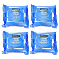 of Facial (4) Neutrogena Up Remover Make Refil Pack Cleansing Wipes,25 Ct Towelettes