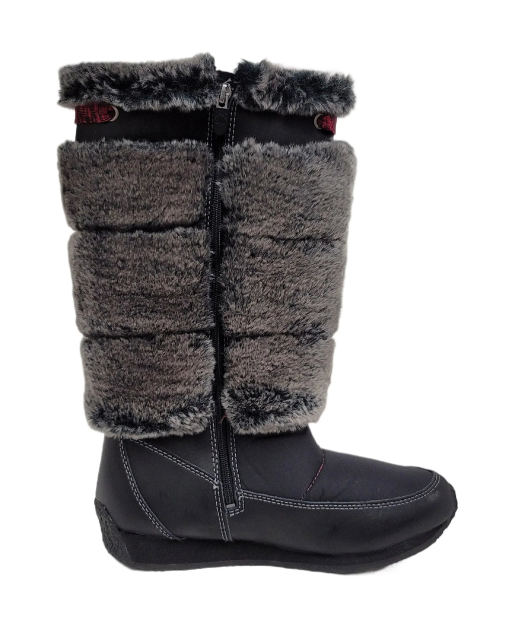Boot Tall Kid Timberland size 4.5 Winterberry Black Fur Junior 59994 US Big Medium