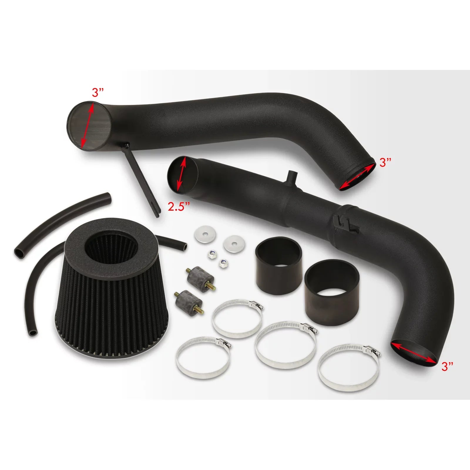 Intake Distributors JDM Pipe LX 2006 2009 06 2007 AJP 2008 CAI Cold For DX System 08 Aluminum 1.8L + Black EX Air 07 Piping 11 Civic Induction Filter Honda 2010 09 L4 Compatible/Replacement 2011 10