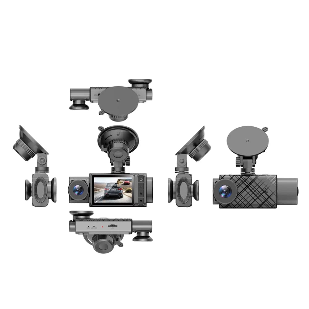 Car Rearview Recording Cam 3 Anself Video Driving Car 2in Car Clear Recorder Cameras Dash Safety Mirror Multi-Language Recorder Auto