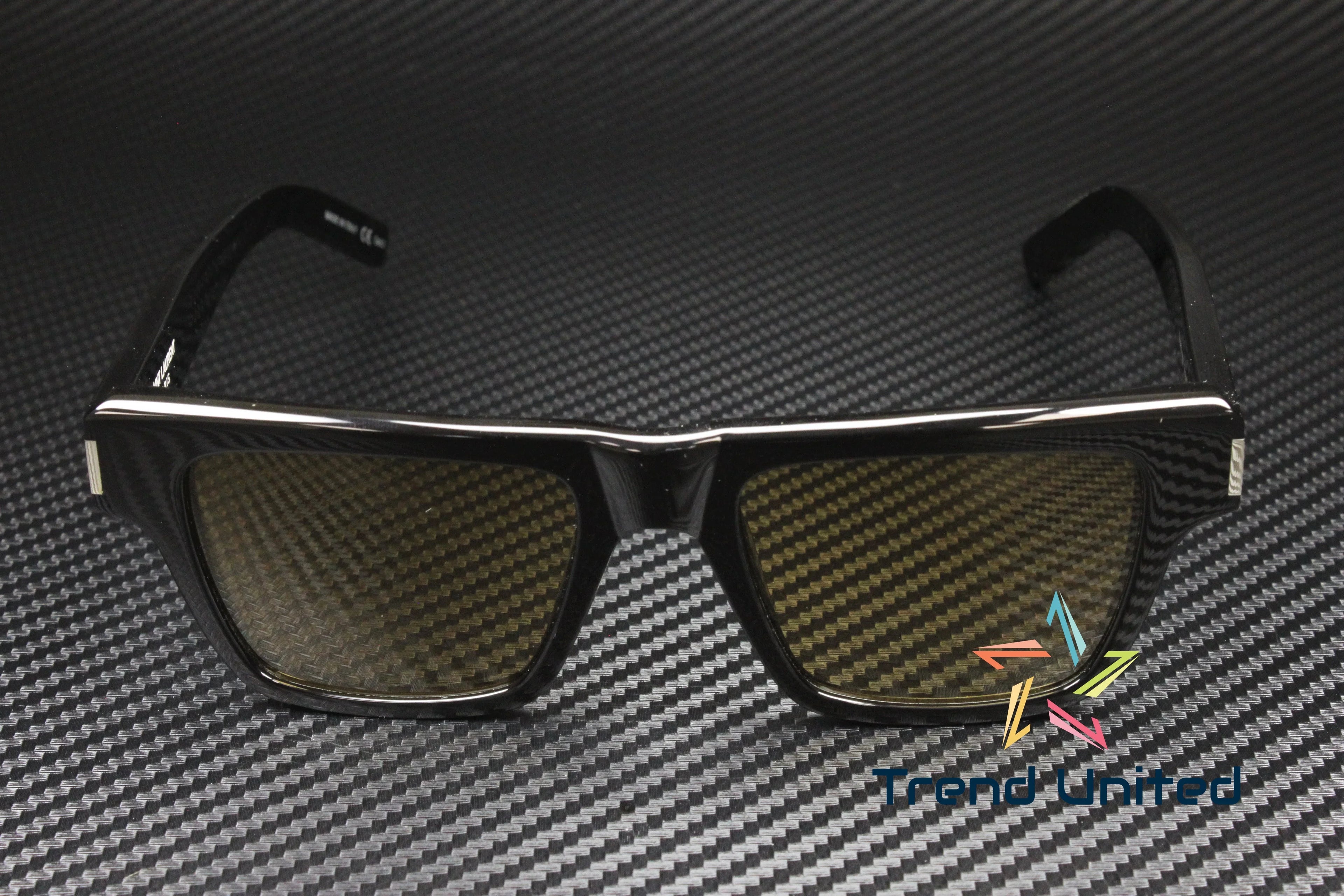 SL 004 469 Black 51 SAINT Sunglasses Men's Shiny Yellow Square mm LAURENT