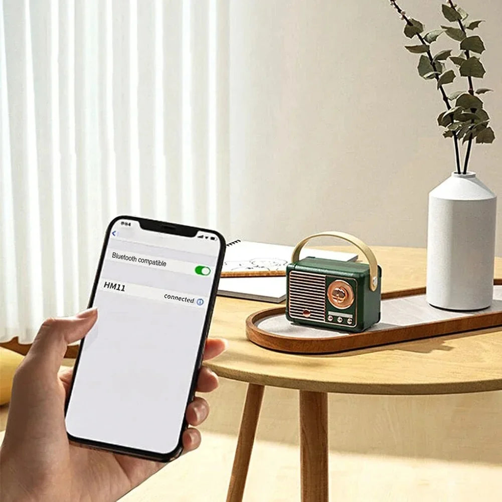 Portable Smart Music Speaker Quality Box High Subwoofer Wireless Card Radio Creative Outdoor Mini Cute Retro