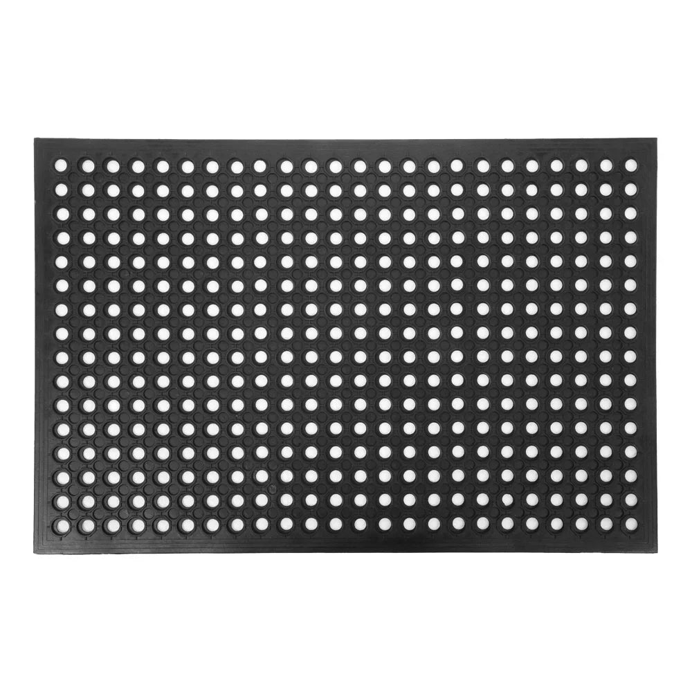 Non-Slip Non-Slip Drainage Large Industrial Rubber Mat 60*90cm Multi-Functional Anti-Fatigue Kitchen Hexagonal Duty Mat Black Bar Heavy