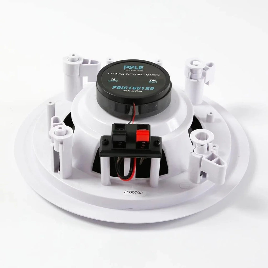 PDIC1661RD (4 Pyle Inch Pairs) Way In Wall Ceiling Speaker 200 System 6.5 Watt 2
