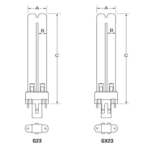Germicidal Lamp 9W GPX9 Pressure USHIO Mercury-Arc Low