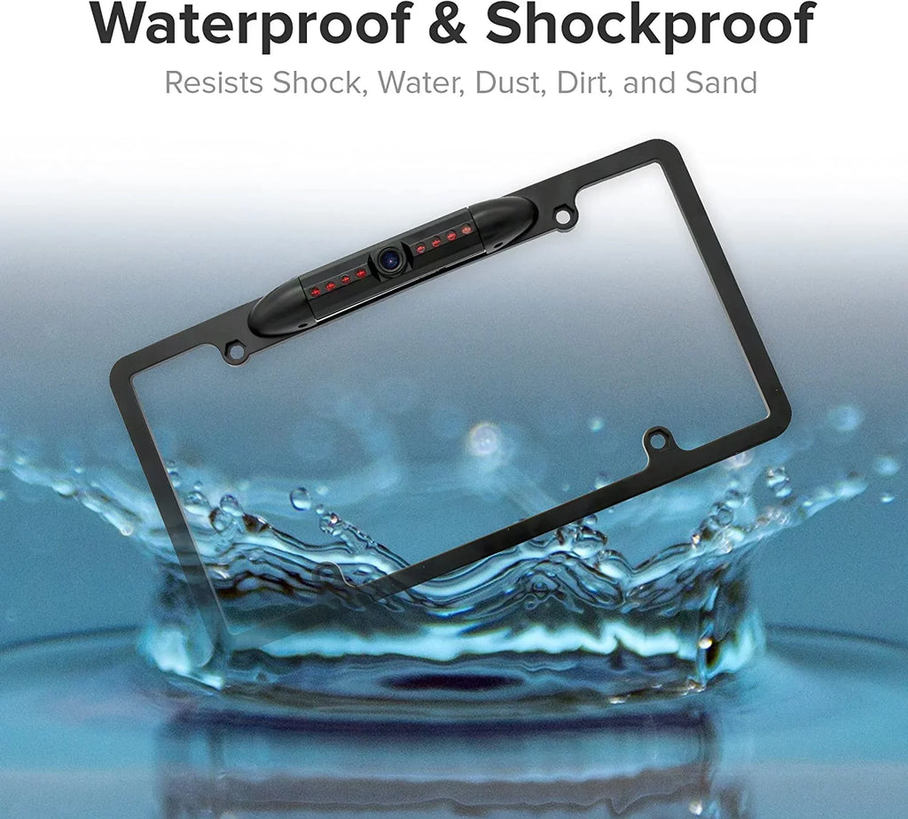 JVC Backup for KWV830BT License Camera Rearview KW-V830BT Plate Frame Black