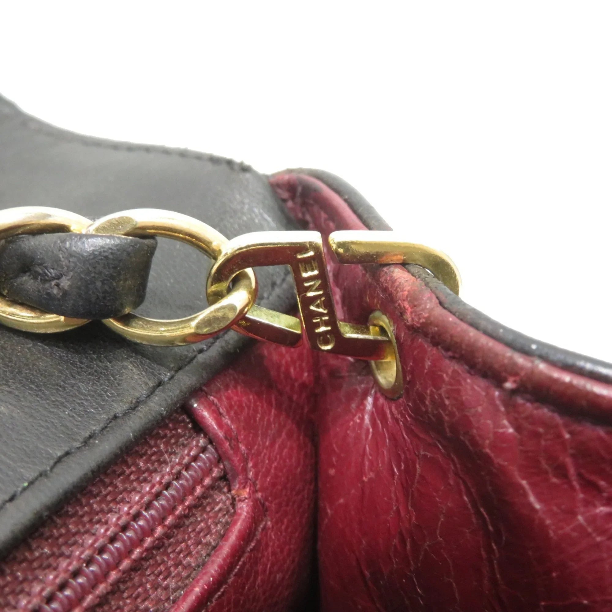 Diana Matelasse Women's Pre-Owned Men's Chain (Fair) Lambskin Shoulder CHANEL Bag Chanel Black