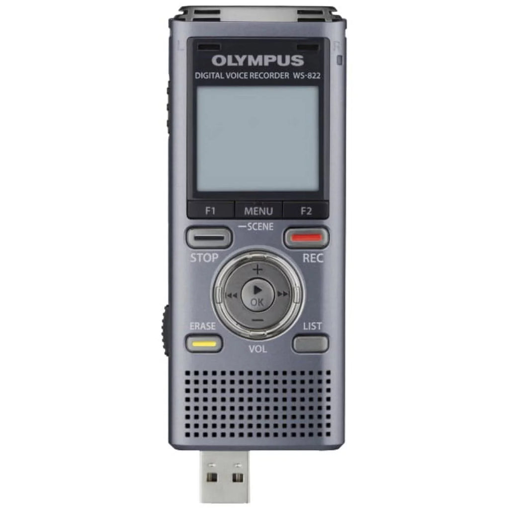 4GB Recorder, WS-822 Voice Olympus Metallic, Digital Gray