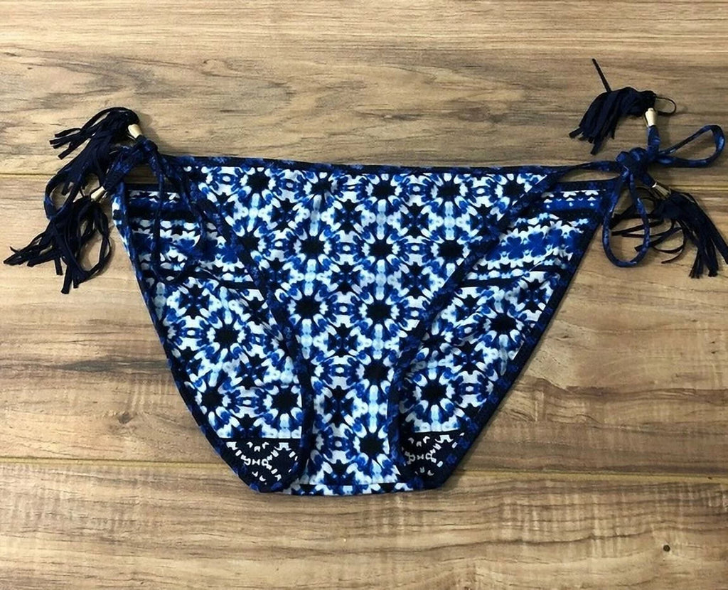 Bottom, BLUE US Large/14 Reversible PLUNGE Swim Bikini Shibori Tommy Bahama