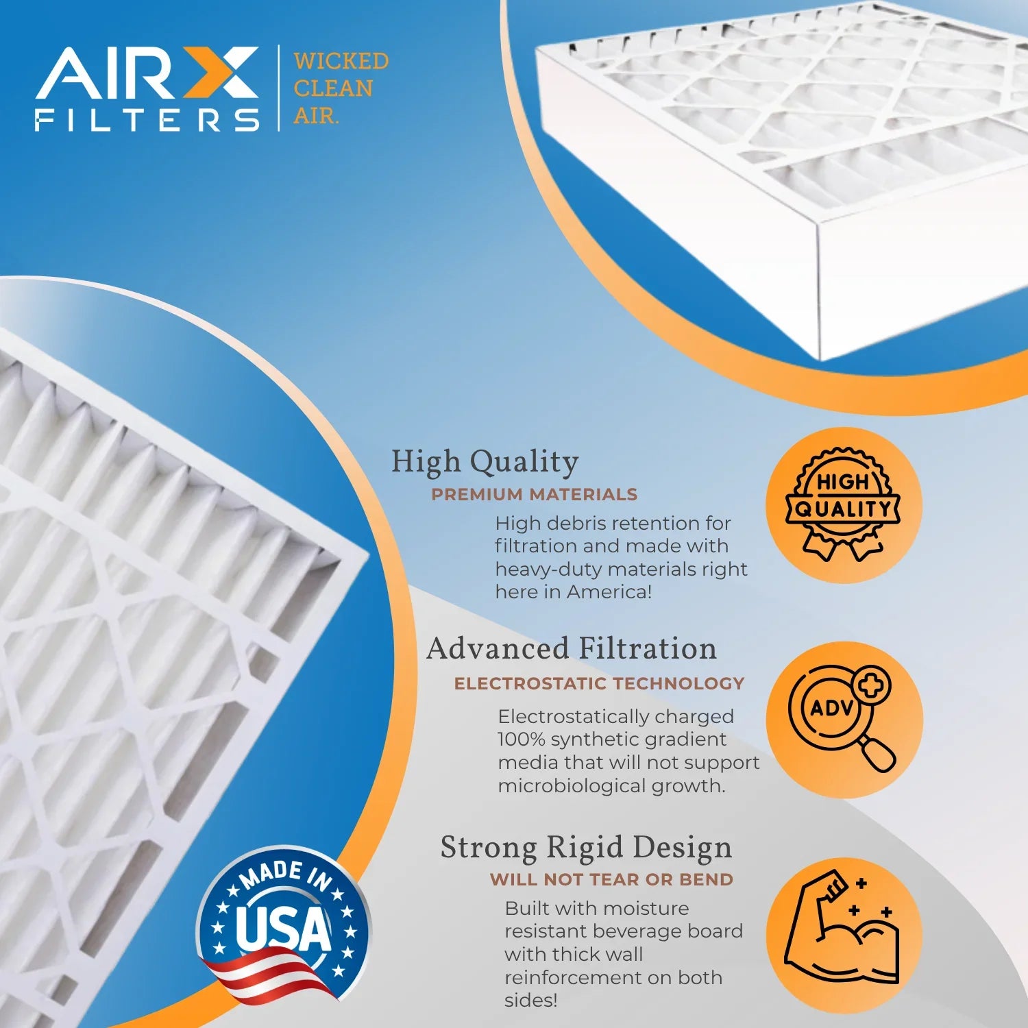 & 7 AIR. 20x20x4 TT-FM-2020 Pack Filter Comparable Air MPR Filter 20x20x4 FILTERS to MPR CLEAN Premium FPR 1000, 1200 WICKED with Made 11 by TopTech MERV Compatible Furnace USA AIRX 2