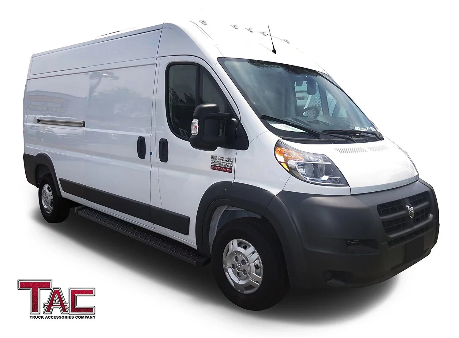 Exterior Accessories Fit Bars Step 2014-2024 Dodge Black Step Off Bars Size) Running Side Utility Wheel Road 136”/159” Side Nerf (Full TAC Boards Van Rails Promaster 2pcs 6.5” Base