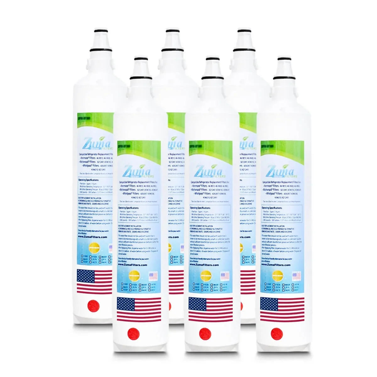 , in ID24R ZUMA Filters U.S.A. Compatible 6 Pack - with - , Model , ZWFZ1-RF750 # Water Made Brand Subzero®