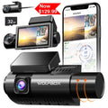 WiFi&GPS, Recording, Loop with Super 3" IR Dash Vision, 24H Parking Cam Night G-Sensor, DashCam LCD 3 WOLFBOX 4K Rear and Front Monitor Channel,