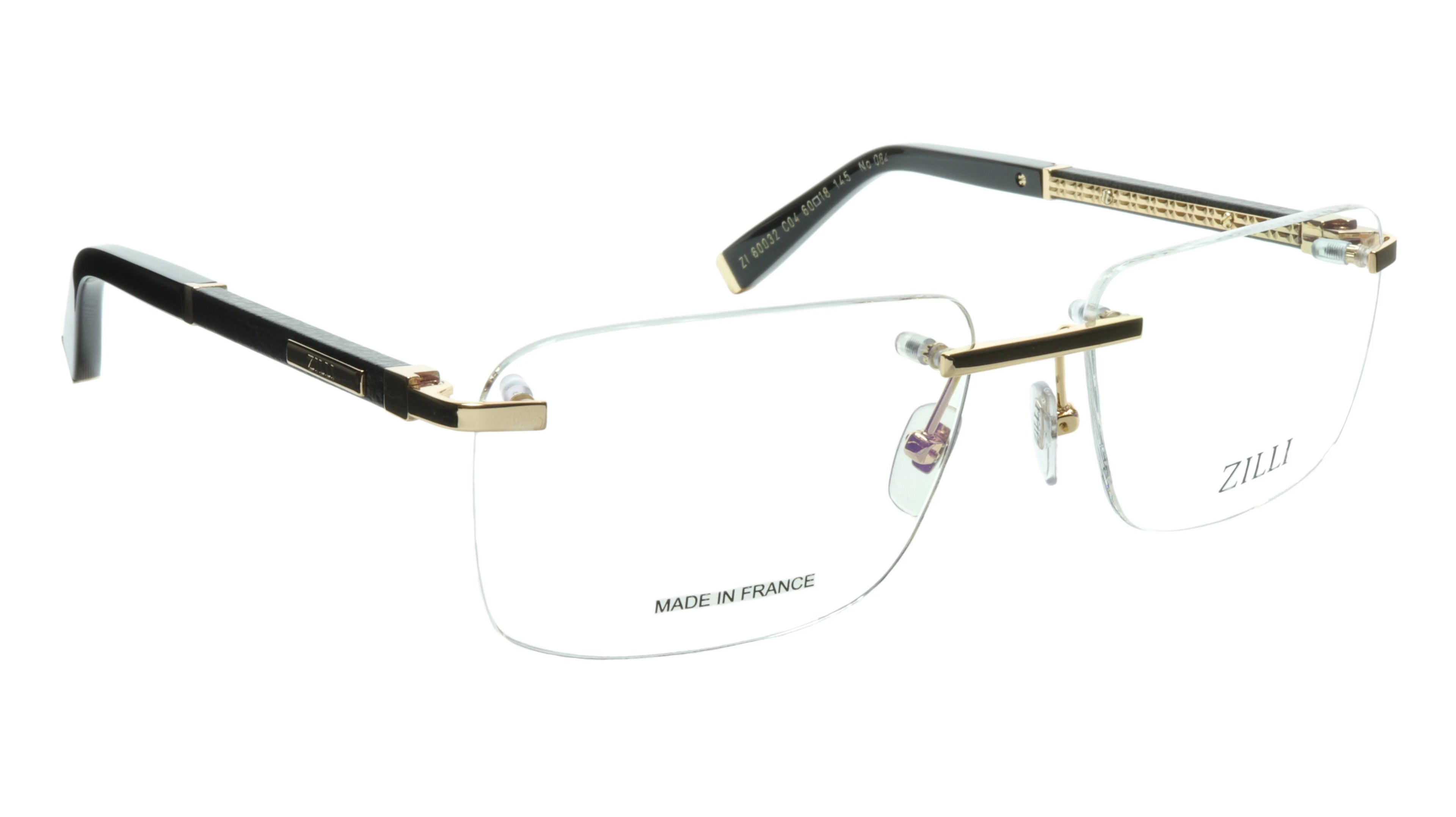 Real Quality Leather with Made Eyewear and Rimless Titanium High ZILLI