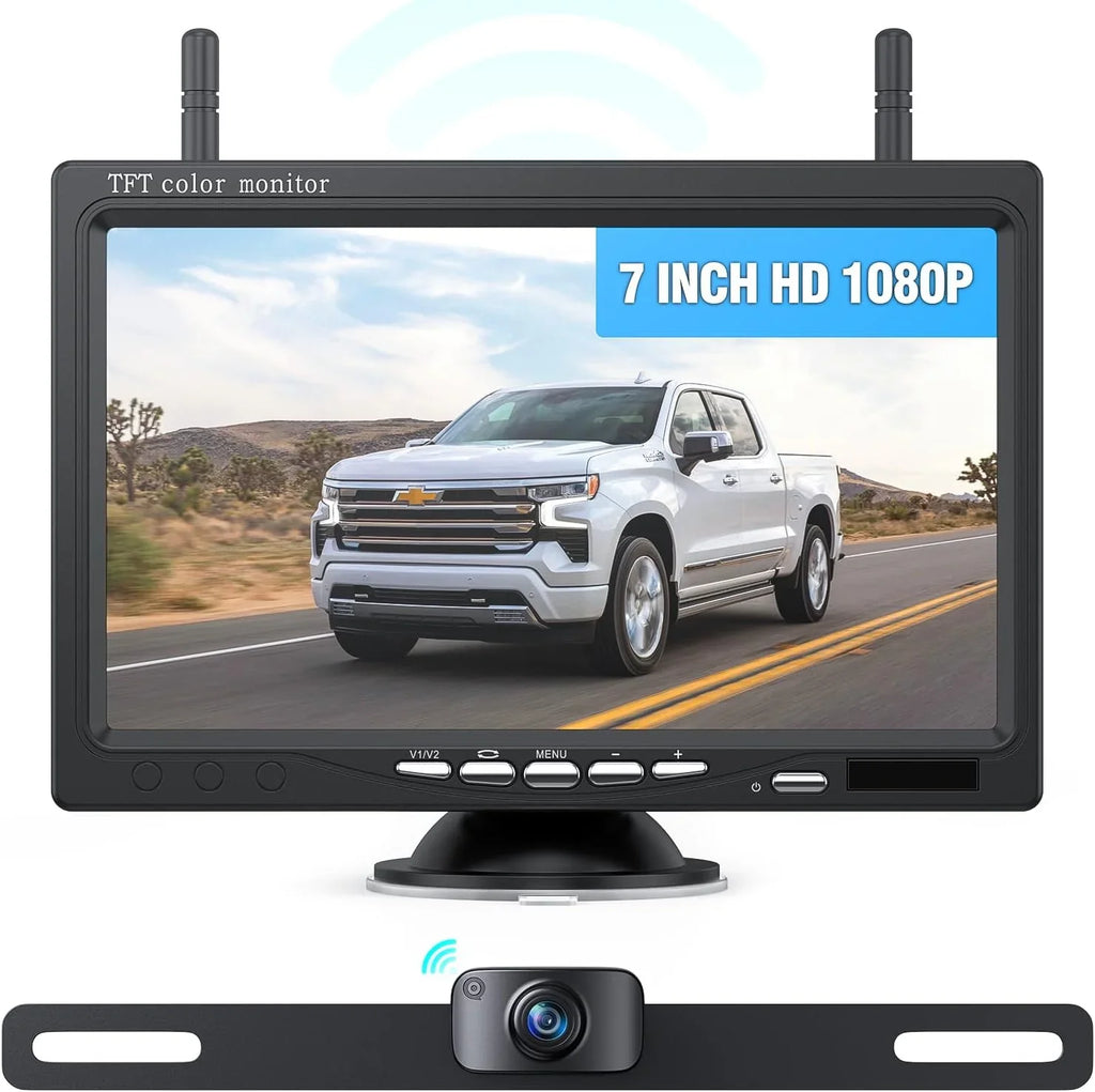IR IP69 for Backup Inch Camera RV/Trailer/Truck/Van Vision Wireless 7 eRapta HD AWT7 Waterproof 1080P Monitor Night