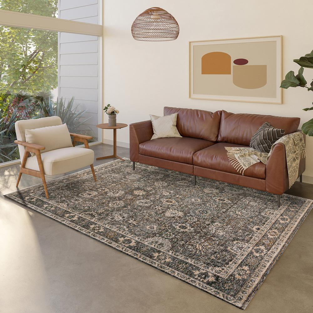 7'10" Rugs Yarra Dalyn YA5 Rug Pewter x 5'