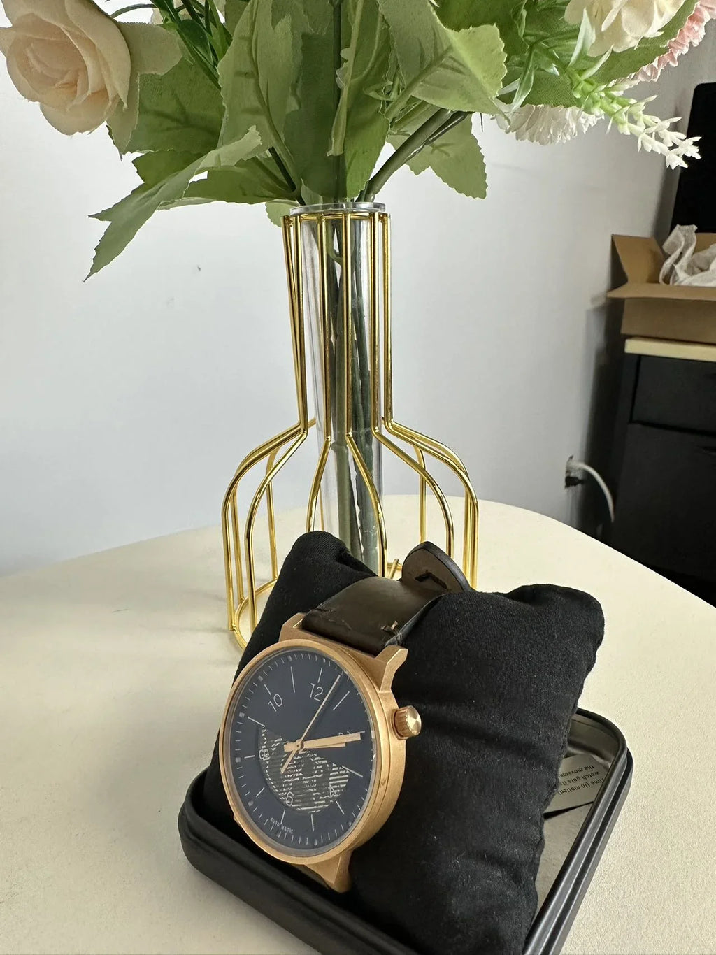 Automatic Fossil Brown Watch Barstow Leather ME3169