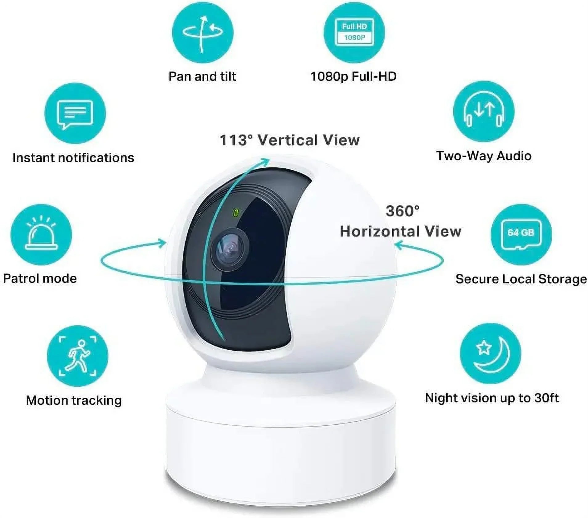 WiFi - 1080P Security Night Vision Nozaya - Camera HD Wireless HD,