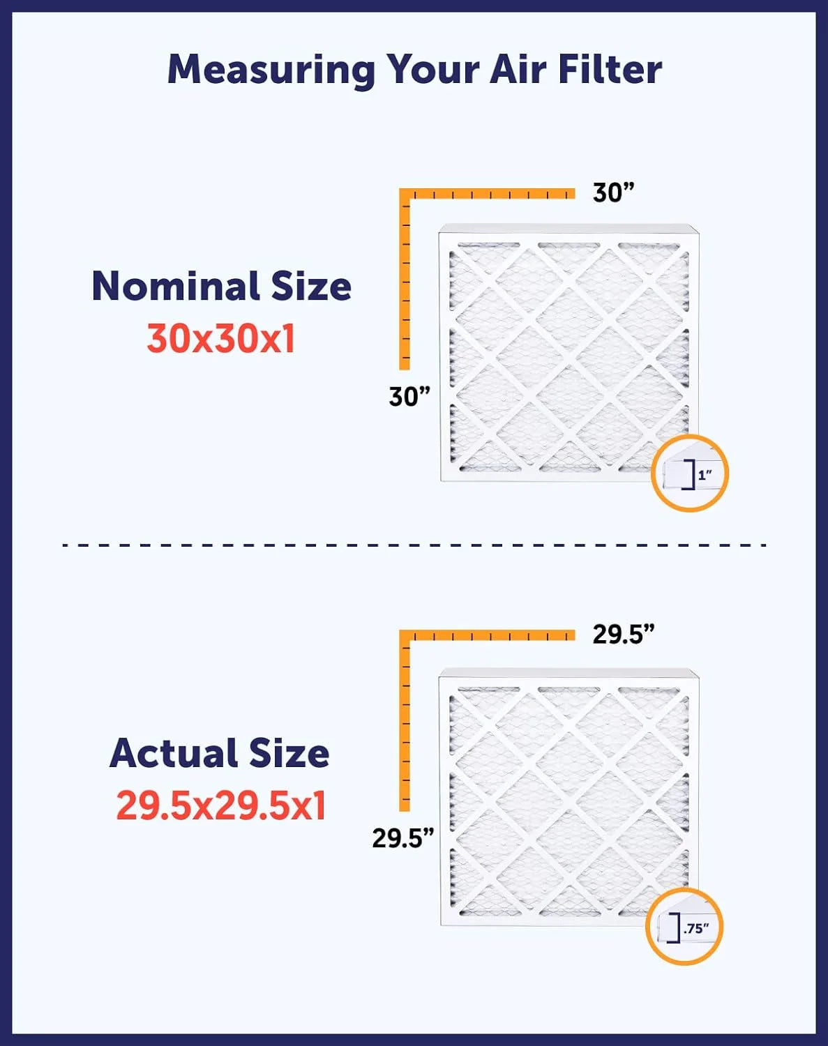 Filter IN A/C 4-PACK Filters Furnace | x 8 36.5 Filter x | MERV King Actual USA HVAC Pleated Air MADE | 33 | .75" 36.5x33x1 Size: