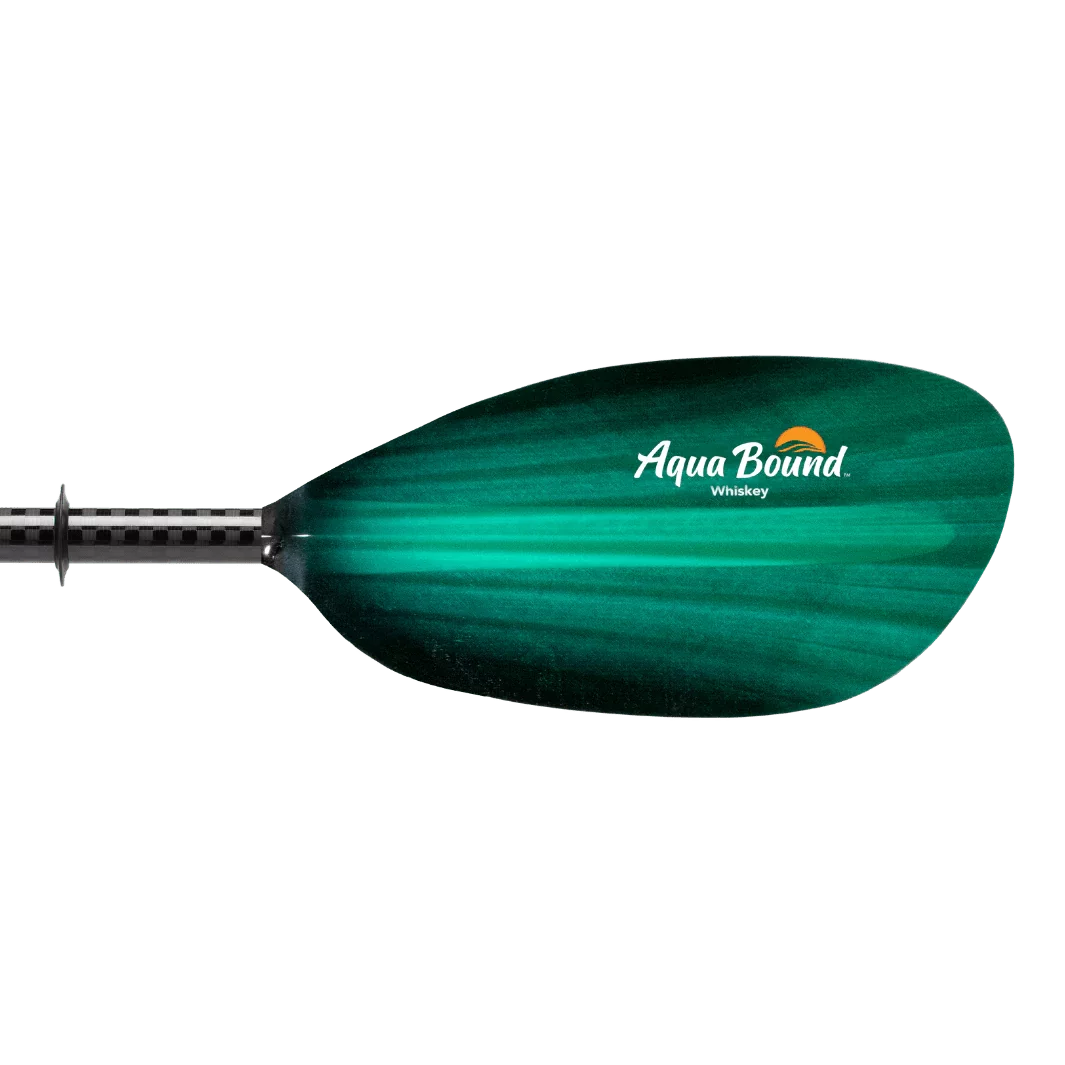Kayak 2-Piece Whiskey Straight Shaft Bound Fiberglass Paddle Aqua