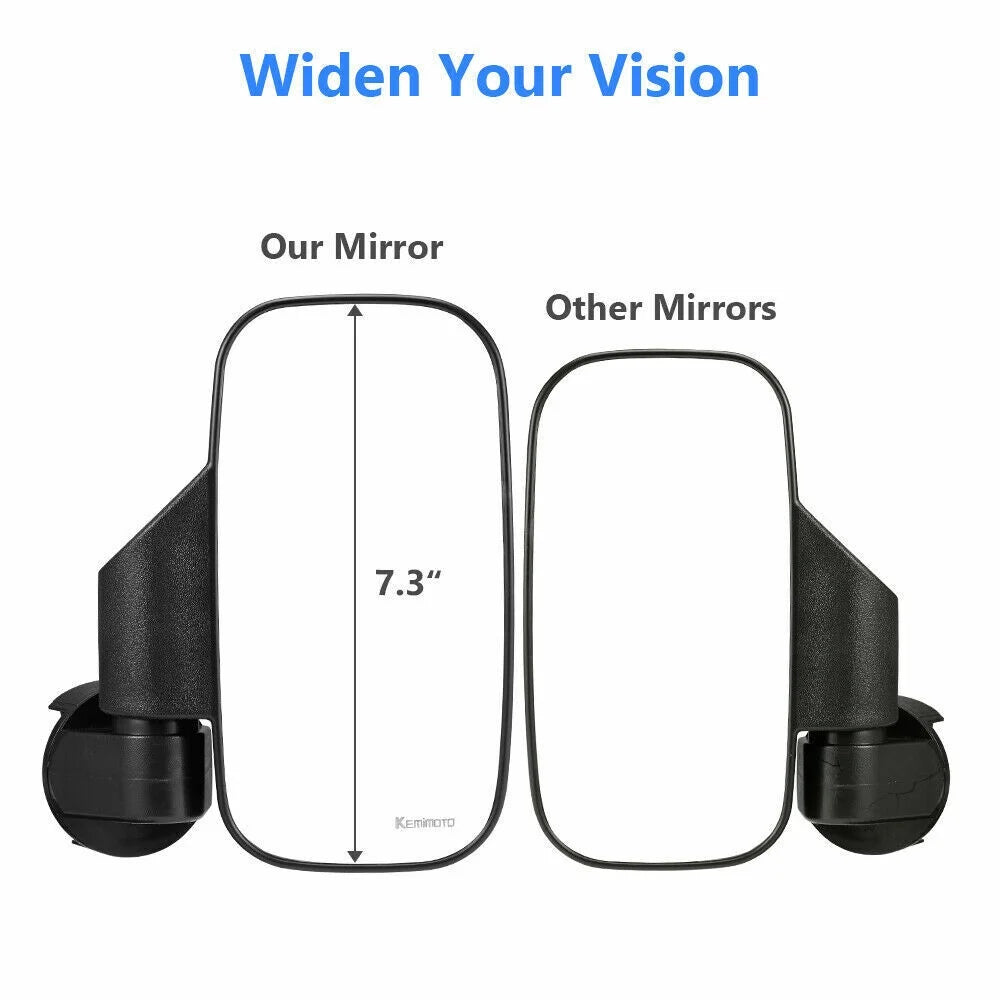 Polaris Clamp Center View Mirrors 900 1000 Set Mirrors X3 with Can-Am UTV 1.75"-2" Compatible Bar RZR Rear