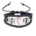 Bracelet Braided mas Wristband Woven Red Rope Crutch Leather Festival